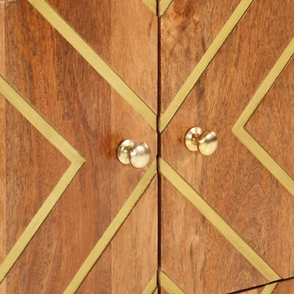 TV-Möbel Svart Skänk Brun och 60x33,5x75 cm massivt mangoträ