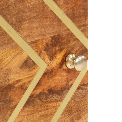 Skänk Brun och Svart 40x33,5x110 cm massivt mangoträ