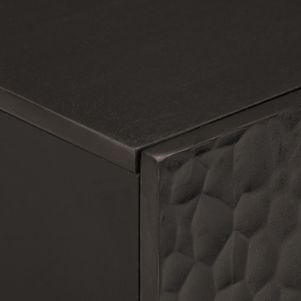 Badrumsunderskåp Svart 62x33x58 cm massivt mangoträ