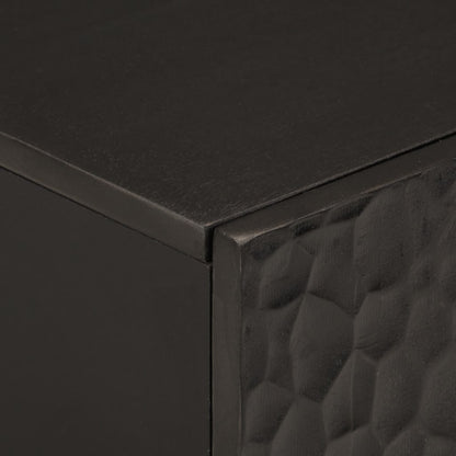 Badrumsunderskåp Svart 62x33x58 cm massivt mangoträ