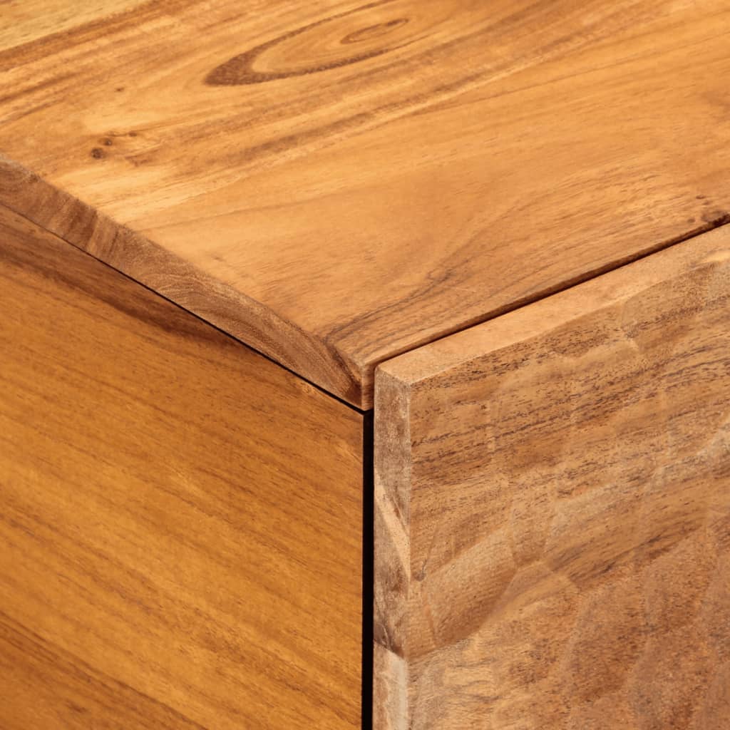 Soffbord Trä 80x50x40 cm massivt akaciaträ