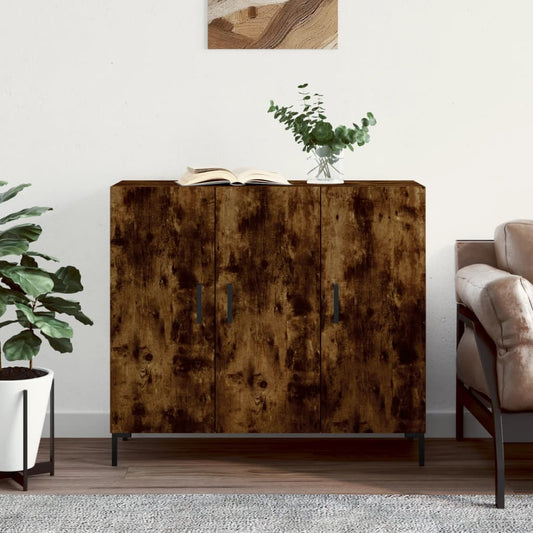 Byrå Rökfärgad Ek 90x34x80 cm