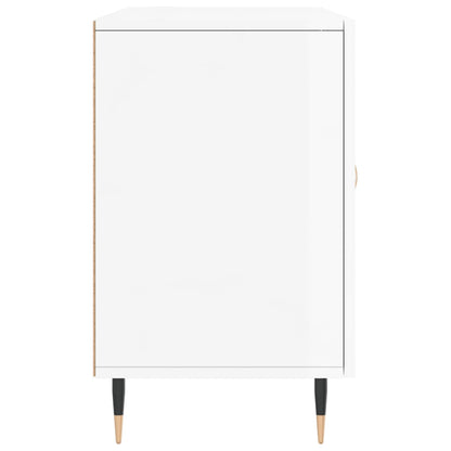 Skåp vit högglans 100x36x60 cm konstruerat trä