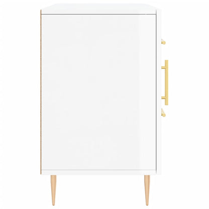 Skåp vit högglans 100x36x60 cm konstruerat trä