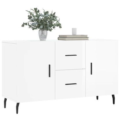 Skåp vit högglans 100x36x60 cm konstruerat trä
