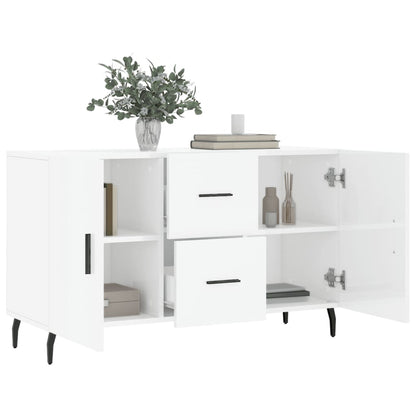 Skåp vit högglans 100x36x60 cm konstruerat trä