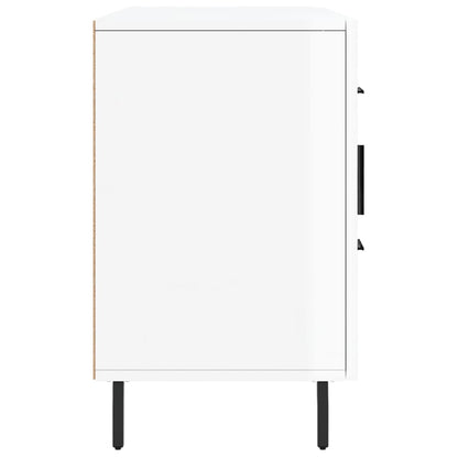 Skåp vit högglans 100x36x60 cm konstruerat trä