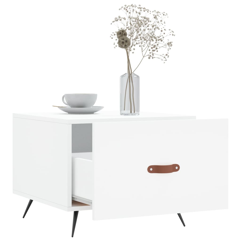 Sidobord Vit 2 st 50x50x40 cm