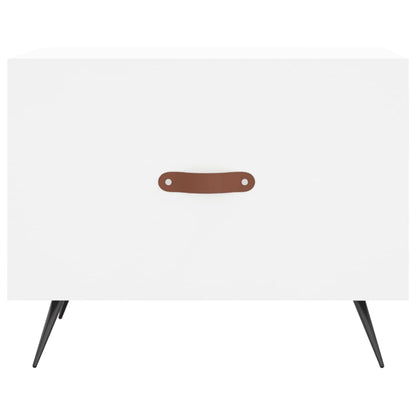 Sidobord Vit 2 st 50x50x40 cm