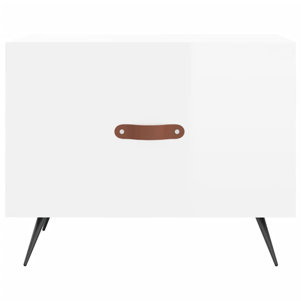 Sidobord Högglans Vit 2 st 50x50x40 cm