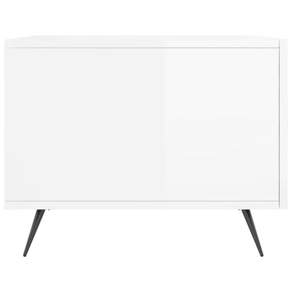 Sidobord Högglans Vit 2 st 50x50x40 cm