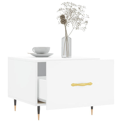 Sidobord Vit 2 st 50x50x40 cm