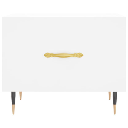 Sidobord Vit 2 st 50x50x40 cm