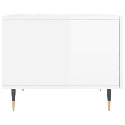 Sidobord Högglans Vit 2 st 50x50x40 cm
