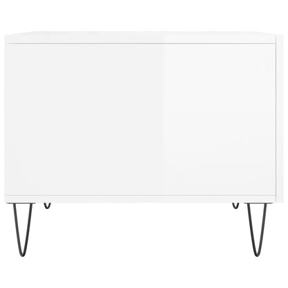 Sidobord Högglans Vit 2 st 50x50x40 cm
