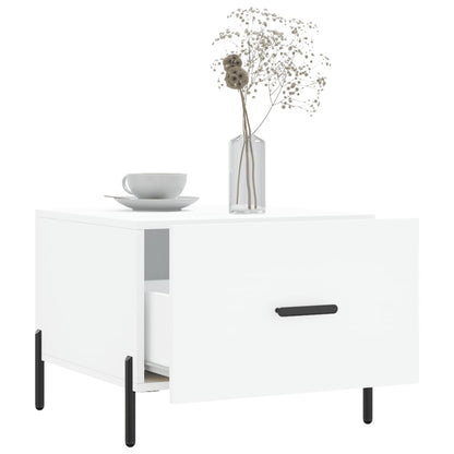 Sidobord Vit 2 st 50x50x40 cm