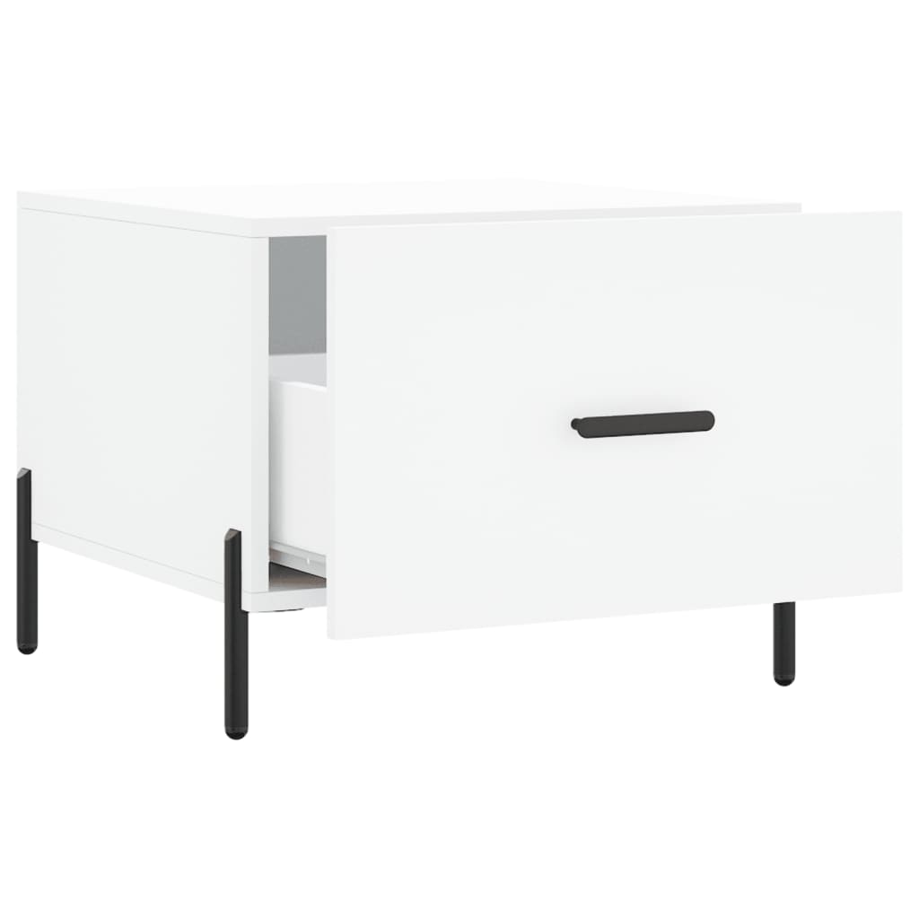 Sidobord Vit 2 st 50x50x40 cm