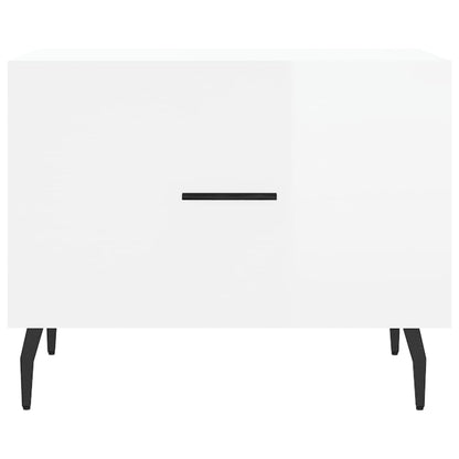 Sidobord Högglans Vit 2 st 50x50x40 cm