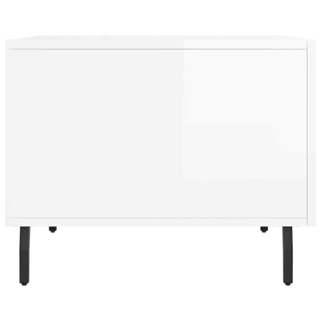 Sidobord Högglans Vit 2 st 50x50x40 cm