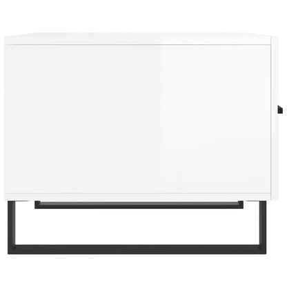 Sidobord Högglans Vit 2 st 50x50x40 cm