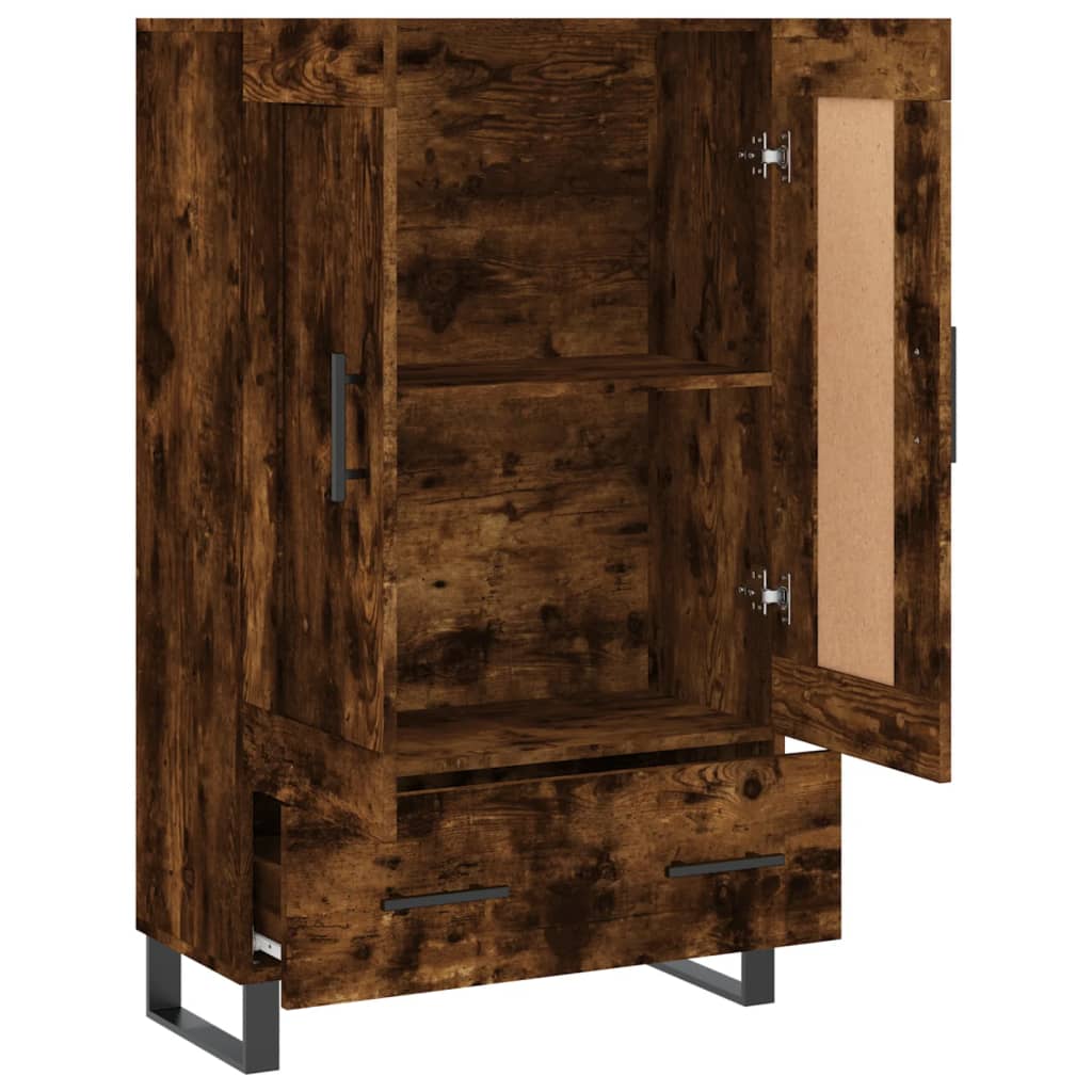 Skåp Rökfärgad Ek 69,5x31x115 cm
