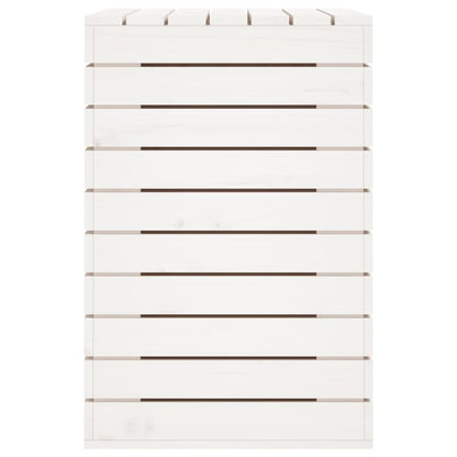 Tvättkorg Vit 88,5x44x66 cm massiv furu