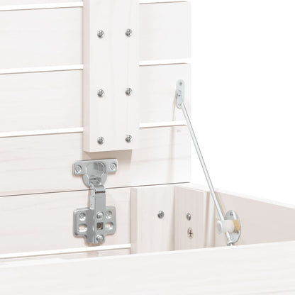 Tvättkorg Vit 88,5x44x66 cm massiv furu