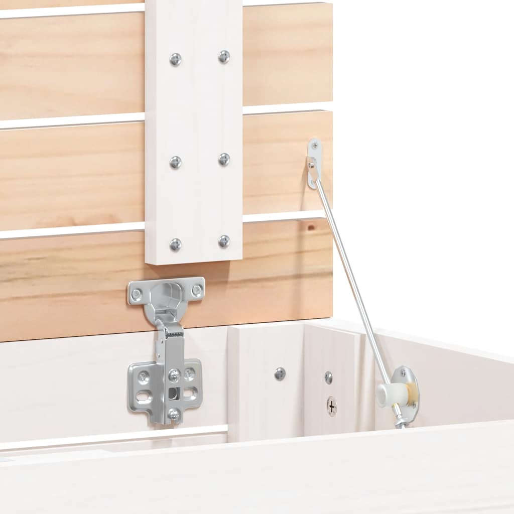 Tvättkorg Vit 88,5x44x76 cm massiv furu