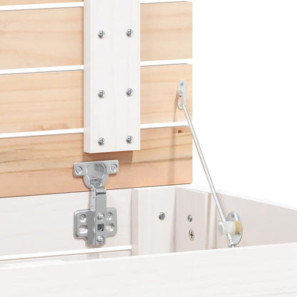 Tvättkorg Vit 88,5x44x76 cm massiv furu