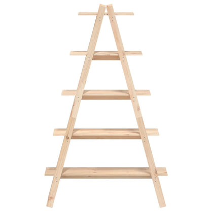 Hylla A-formad 5 hyllor 110x40x180,5 cm massiv furu