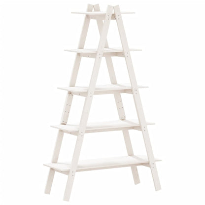 Hylla A-formad 5 hyllor 110x40x180,5 cm massiv furu