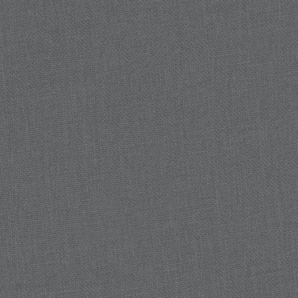 Fåtölj Mörkgrå med fotpall tyg