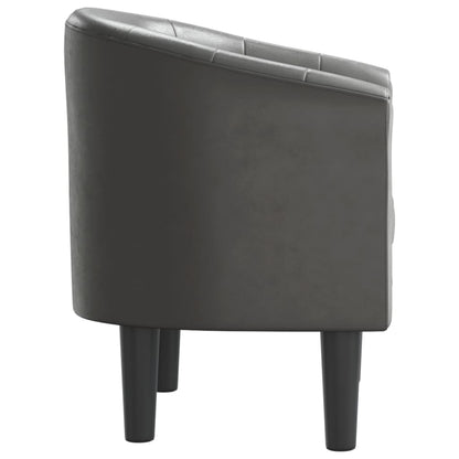 Fåtölj grå konstläder