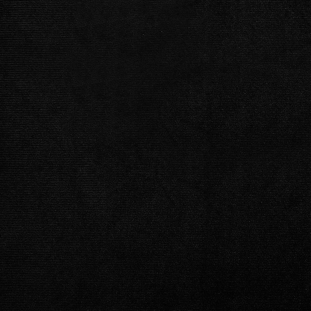 Fåtölj Svart med fotpall sammet