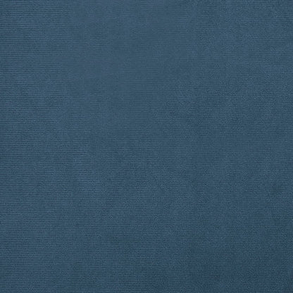 Fåtölj Blå Mörkblå med fotpall sammet