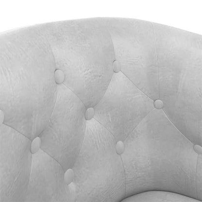 Fåtölj DIV. med fotpall silver konstläder