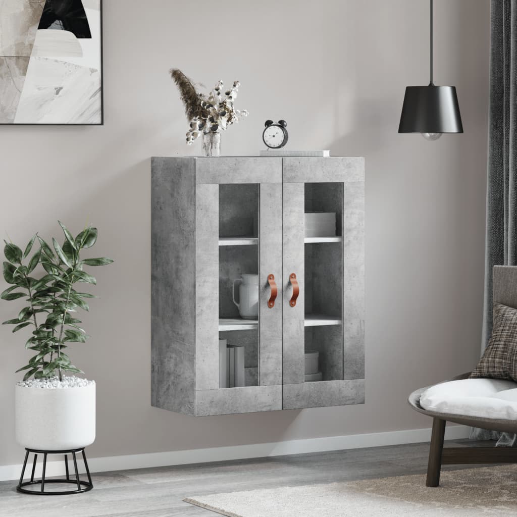 Väggskåp Betonggrå 69,5x34x90 cm