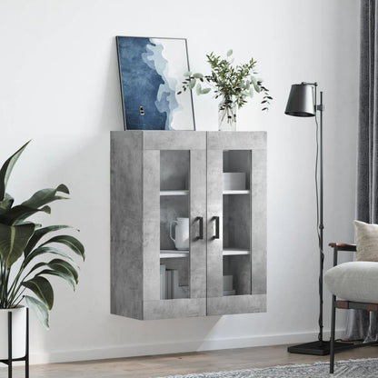 Väggskåp Betonggrå 69,5x34x90 cm