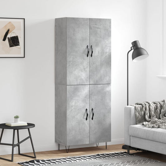 Skåp Betonggrå 69,5x34x180 cm
