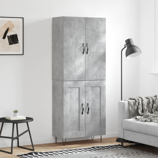Skåp Betonggrå 69,5x34x180 cm