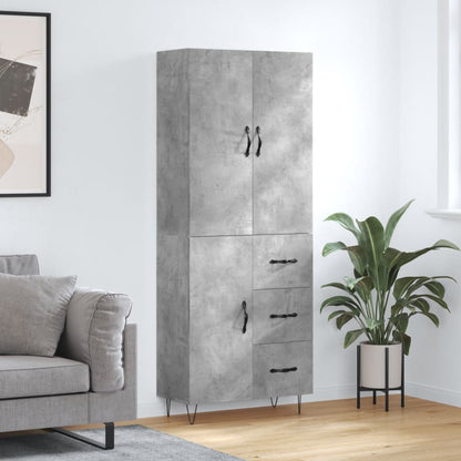 Skåp Betonggrå 69,5x34x180 cm