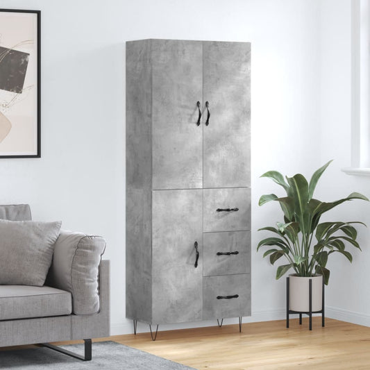 Skåp Betonggrå 69,5x34x180 cm