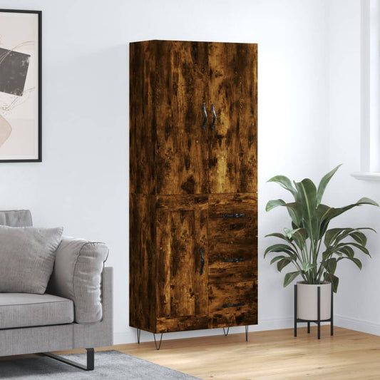 Skåp Rökfärgad Ek 69,5x34x180 cm