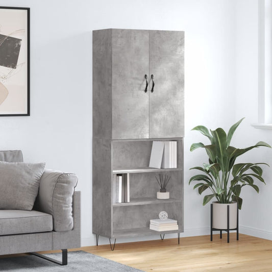 Skåp Betonggrå 69,5x34x180 cm