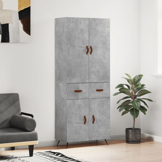 Skåp Betonggrå 69,5x34x180 cm