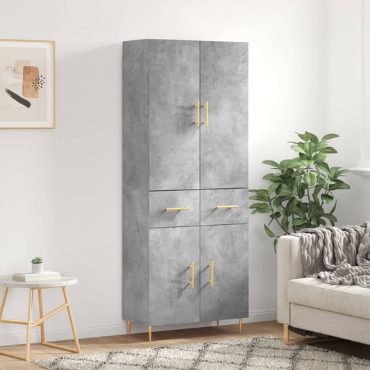 Skåp Betonggrå 69,5x34x180 cm