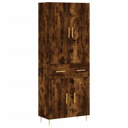 Skåp Rökfärgad Ek 69,5x34x180 cm
