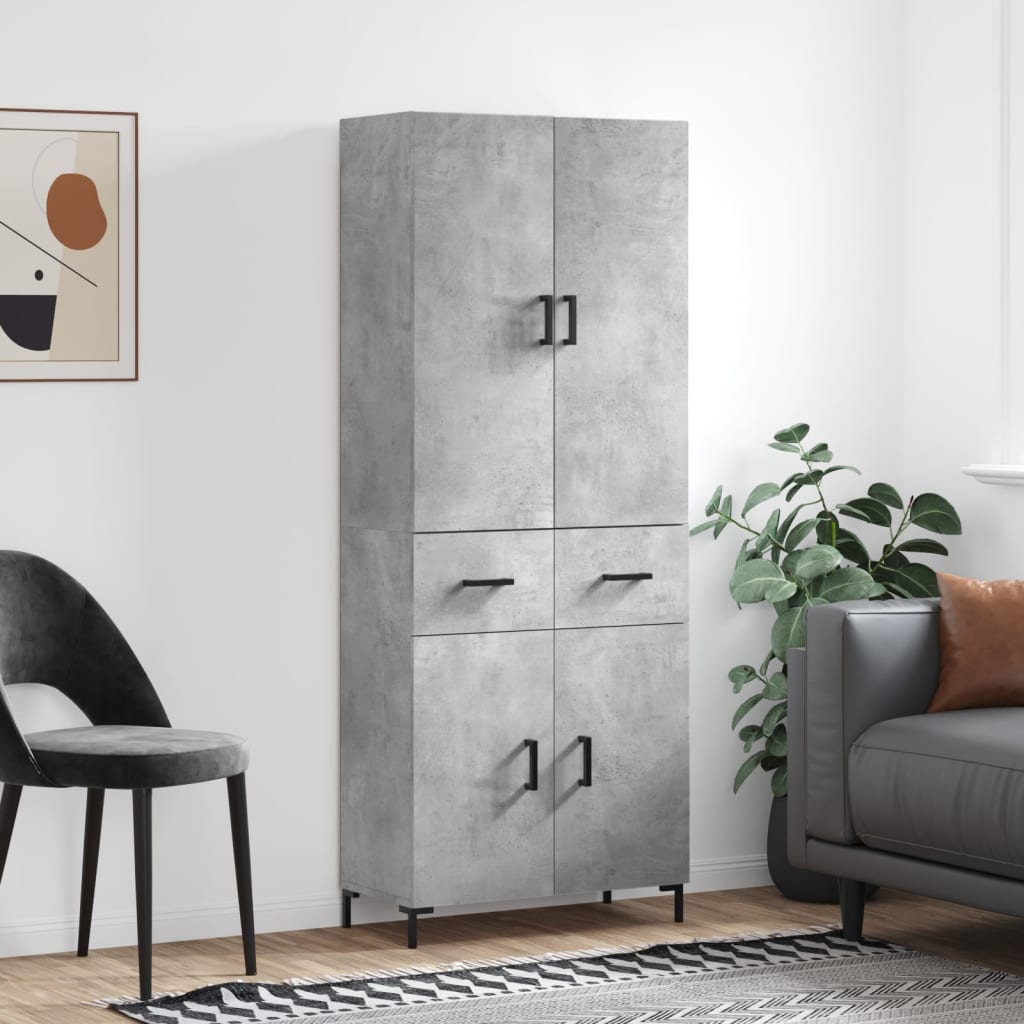 Skåp Betonggrå 69,5x34x180 cm