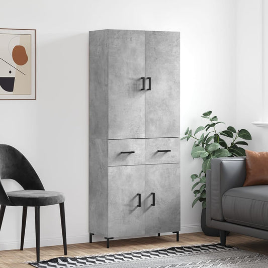 Skåp Betonggrå 69,5x34x180 cm