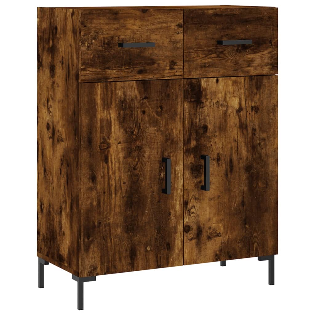 Skåp Rökfärgad Ek 69,5x34x180 cm